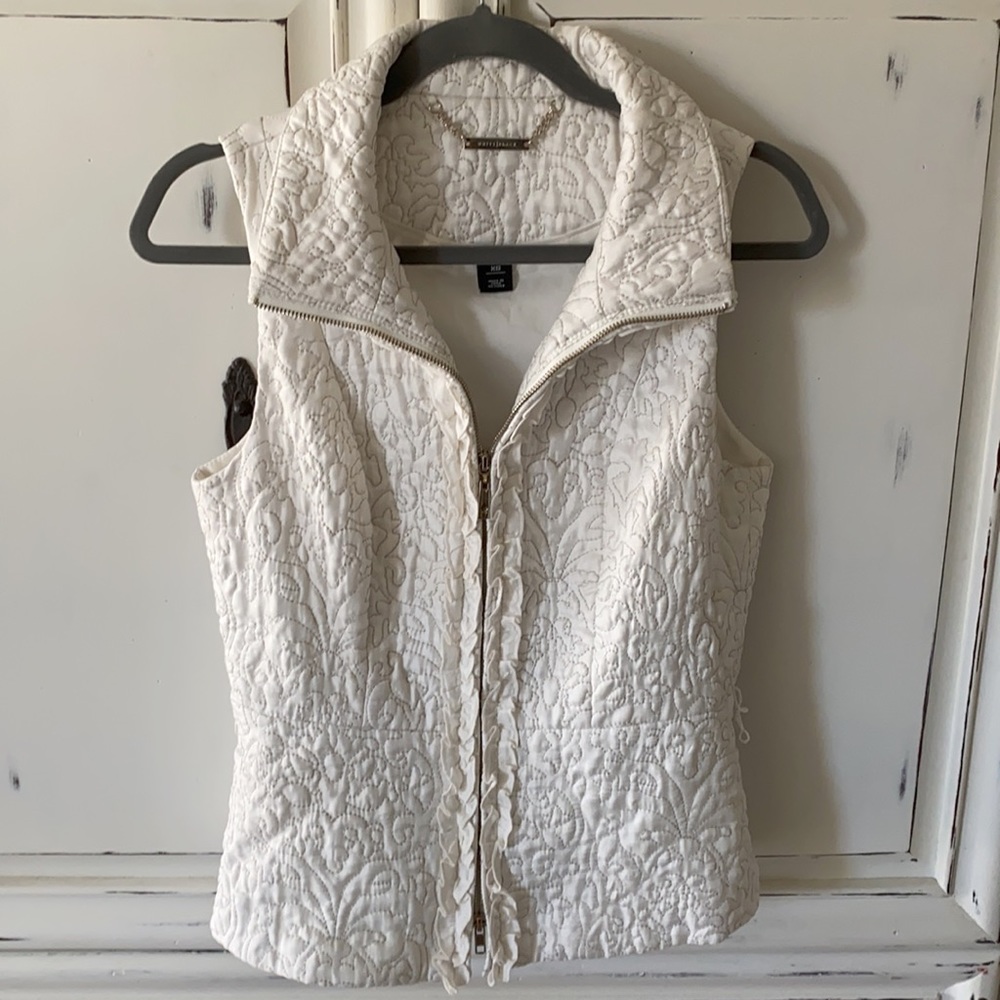 WHBM Metallic Quilted Vest Size XS